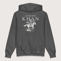 Charcoal Solid Genghis Khan - Premium Hoodie - history buff gift by HistoHead