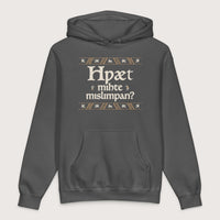 Charcoal Solid What Could Possibly Go Wrong in Old English (Wynn Version) - Premium Hoodie - history buff gift by HistoHead