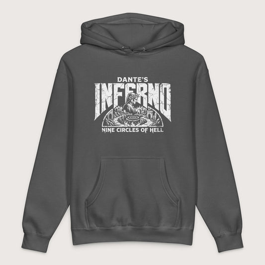 Charcoal Solid Dante's Inferno - Premium Hoodie - history buff gift by HistoHead