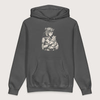 Charcoal Solid Cleopatra's Cats - Premium Hoodie - history buff gift by HistoHead