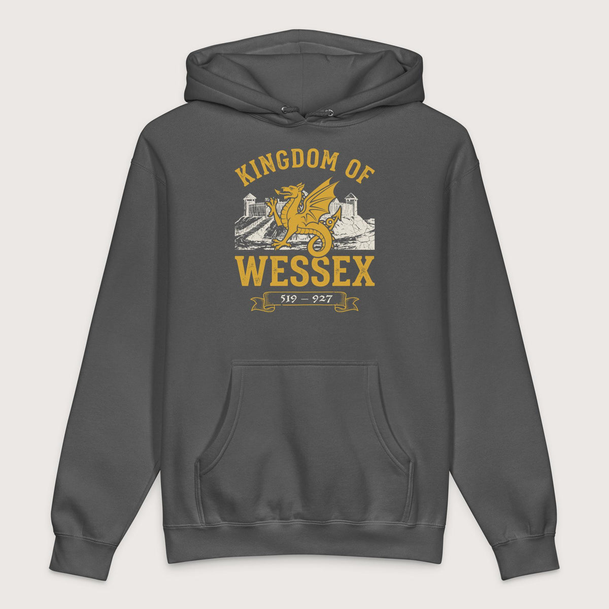 Charcoal Solid Kingdom of Wessex - Premium Hoodie - history buff gift by HistoHead