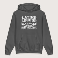 Charcoal Solid I Speak Latin Because English Is Too Easy Now - Premium Hoodie - history buff gift by HistoHead