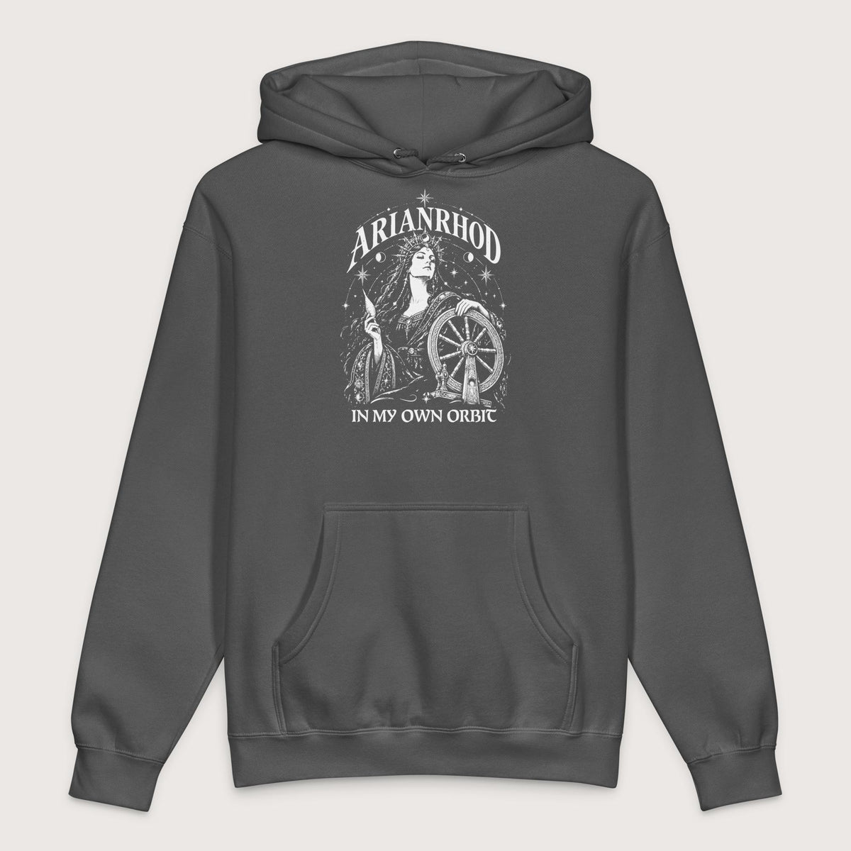 Charcoal Solid Arianrhod In My Own Orbit - Premium Hoodie - history buff gift by HistoHead