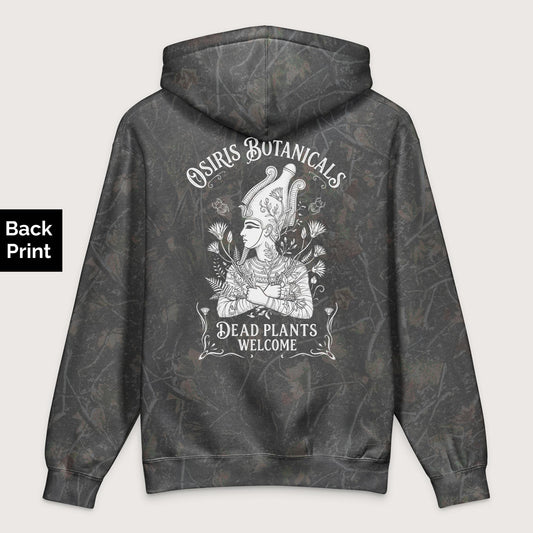 Darkwood Tree Camo Osiris Botanicals - Premium Hoodie - Back Print - history buff gift by HistoHead