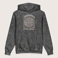 Darkwood Tree Camo Labyrinthus Here Lives Minotaur - Premium Hoodie - history buff gift by HistoHead