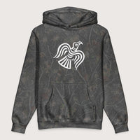 Darkwood Tree Camo Viking Raven Symbol - Premium Hoodie - history buff gift by HistoHead