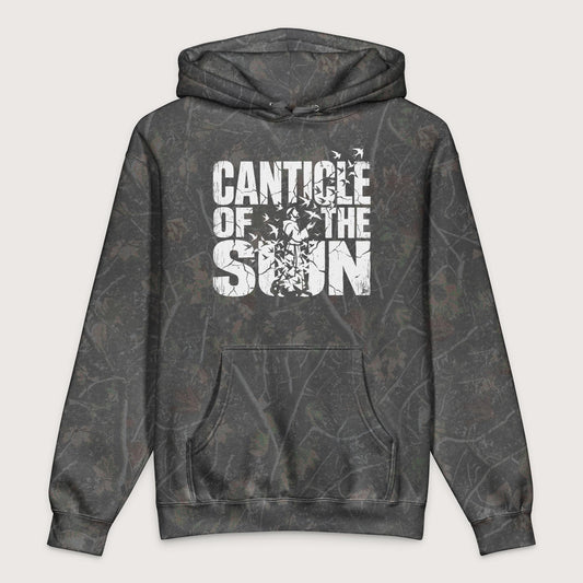 Darkwood Tree Camo Canticle of the Sun Saint Francis of Assisi Birds - Premium Hoodie - history buff gift by HistoHead