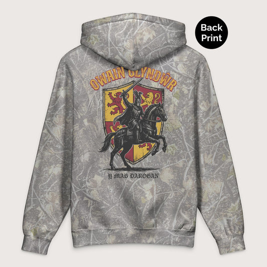 Deadwood Tree Camo Owain Glyndwr - Premium Hoodie - Back Print - history buff gift by HistoHead