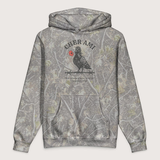 Deadwood Tree Camo Cher Ami - Premium Hoodie - history buff gift by HistoHead