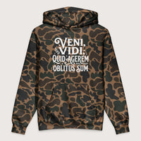 Duck Camo Latin I Came I Saw I Forgot I Was Doing - Premium Hoodie - history buff gift by HistoHead