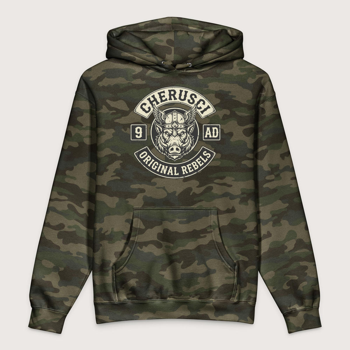 Forest Camo Cherusci Original Rebels - Premium Hoodie - history buff gift by HistoHead
