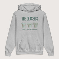 Grey Heather The Classics Doric Ionic Corinthian - Premium Hoodie - history buff gift by HistoHead