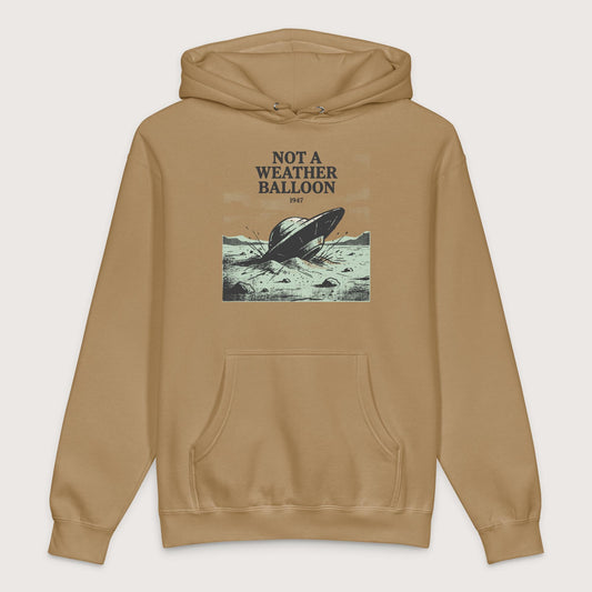 Sandstone Roswell Weather Balloon - Premium Hoodie - history buff gift by HistoHead