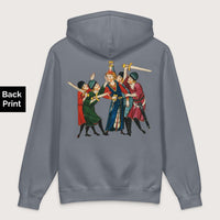 Storm Blue Medieval Positivity - Premium Hoodie - Back Print - history buff gift by HistoHead