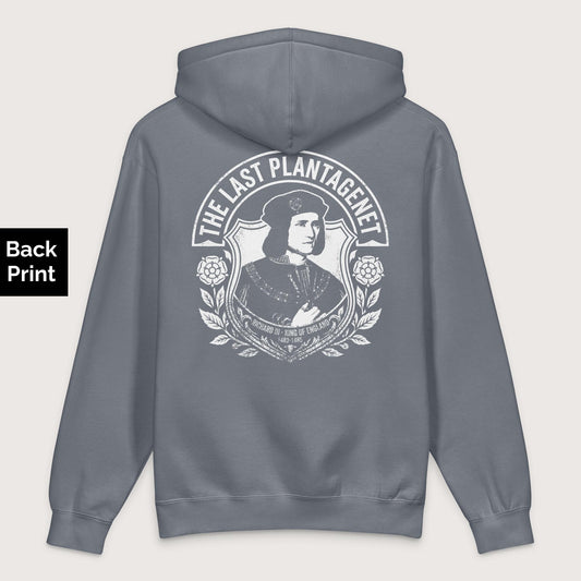 Storm Blue Richard III The Last Plantagenet - Premium Hoodie - Back Print - history buff gift by HistoHead