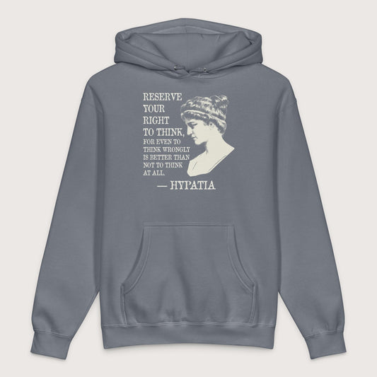 Storm Blue Hypatia Quote - Premium Hoodie - history buff gift by HistoHead