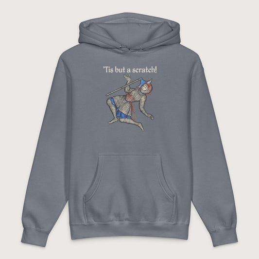 Storm Blue Tis But A Scratch - Premium Hoodie - history buff gift by HistoHead