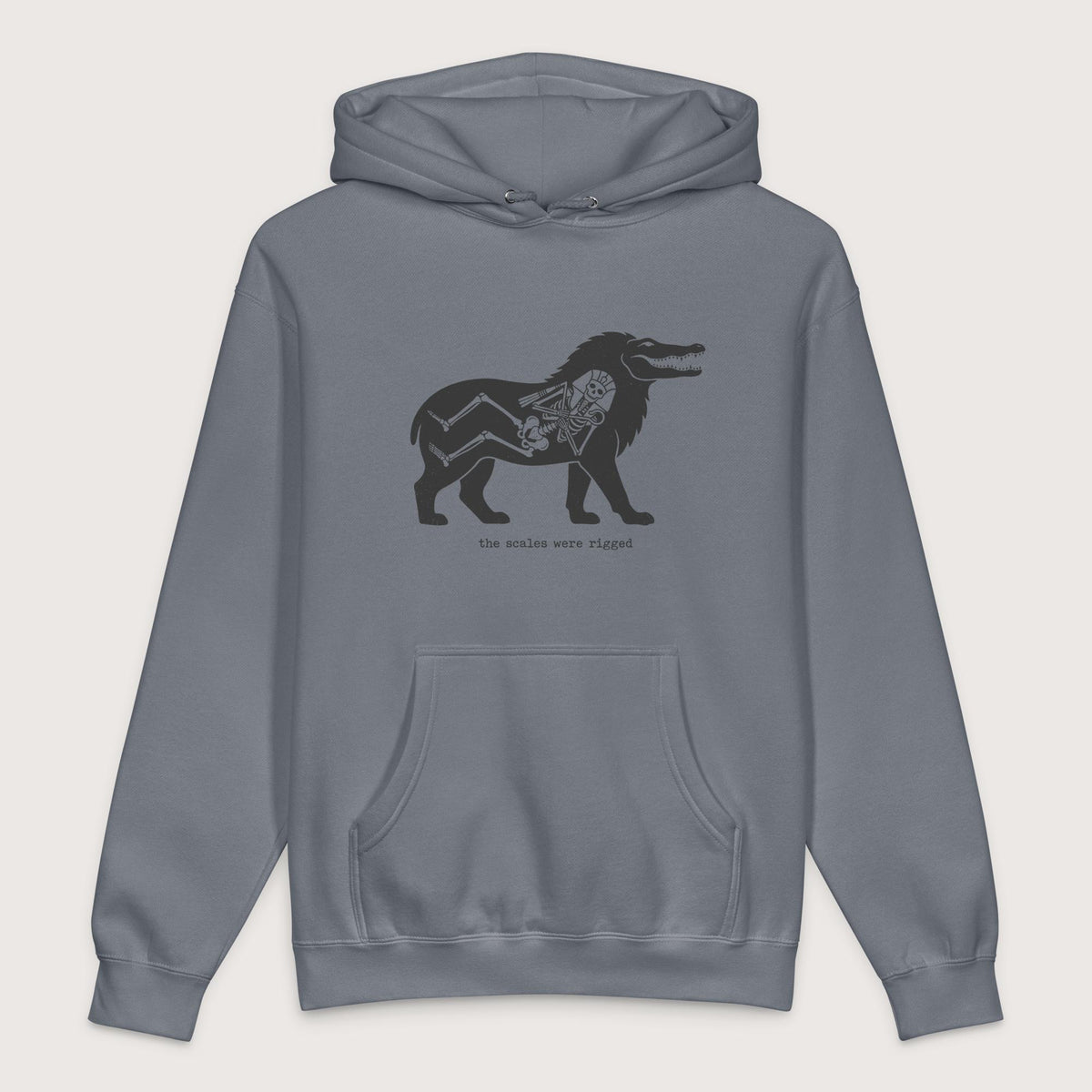 Storm Blue The Scales Were Rigged - Premium Hoodie - history buff gift by HistoHead