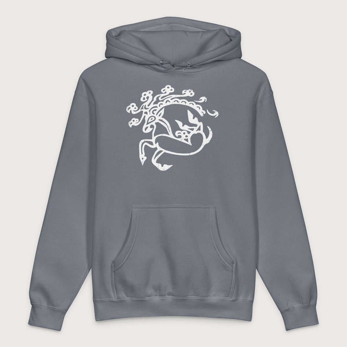 Storm Blue Siberian Ice Maiden Deer - Premium Hoodie - history buff gift by HistoHead