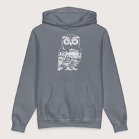 Storm Blue Athena Owl - Premium Hoodie - history buff gift by HistoHead