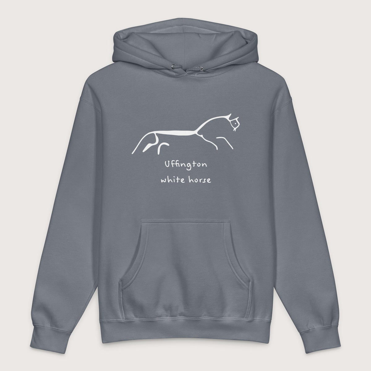 Storm Blue Uffington White Horse - Premium Hoodie - history buff gift by HistoHead
