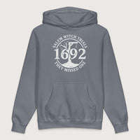 Storm Blue Salem Witch Trials They Missed One - Premium Hoodie - history buff gift by HistoHead