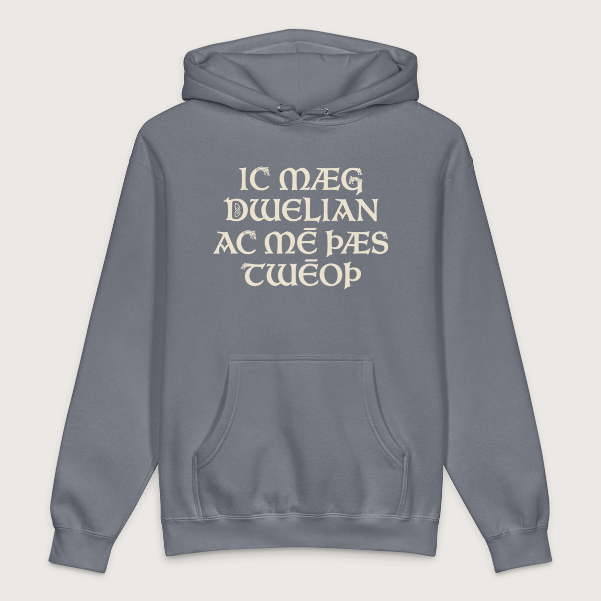 Storm Blue I May Be Wrong But I Doubt It in Old English - Premium Hoodie - history buff gift by HistoHead