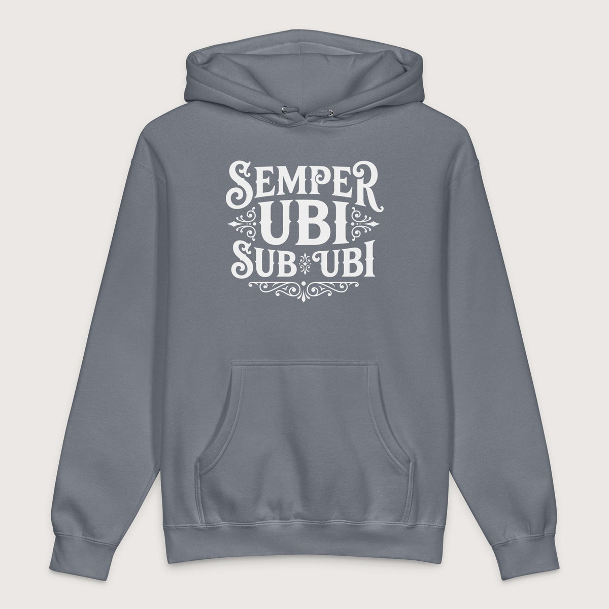 Storm Blue Latin Pun Semper Ubi Sub Ubi - Premium Hoodie - history buff gift by HistoHead