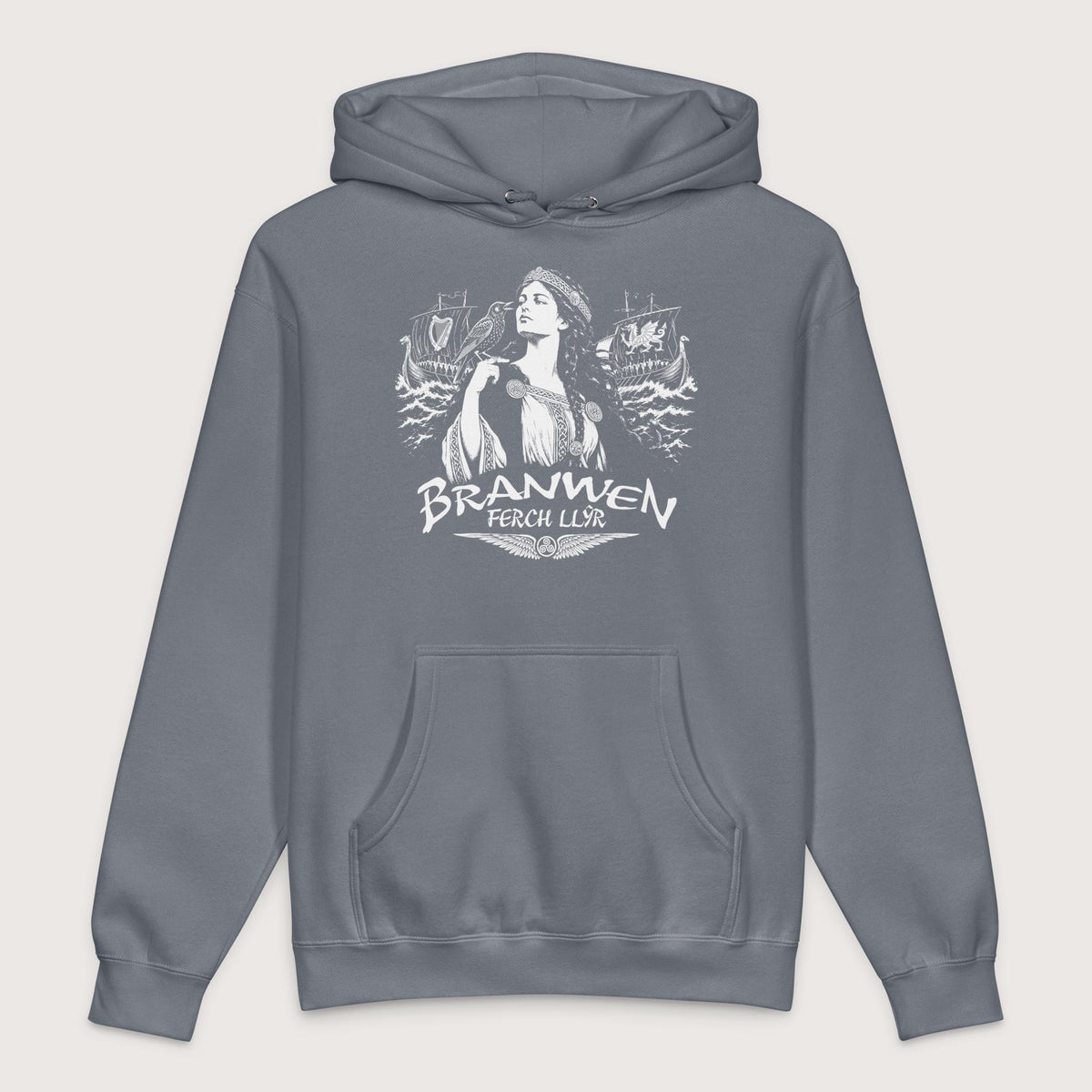 Storm Blue Branwen ferch Llŷr - Premium Hoodie - history buff gift by HistoHead