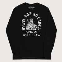 Black Hywel Dda King of Welsh Law - Long Sleeve - history buff gift by HistoHead