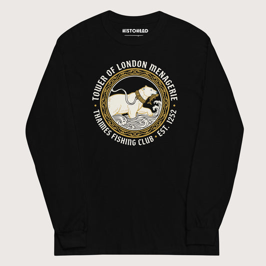 Black Tower Of London Menagerie Thames Fishing Club - Long Sleeve - history buff gift by HistoHead