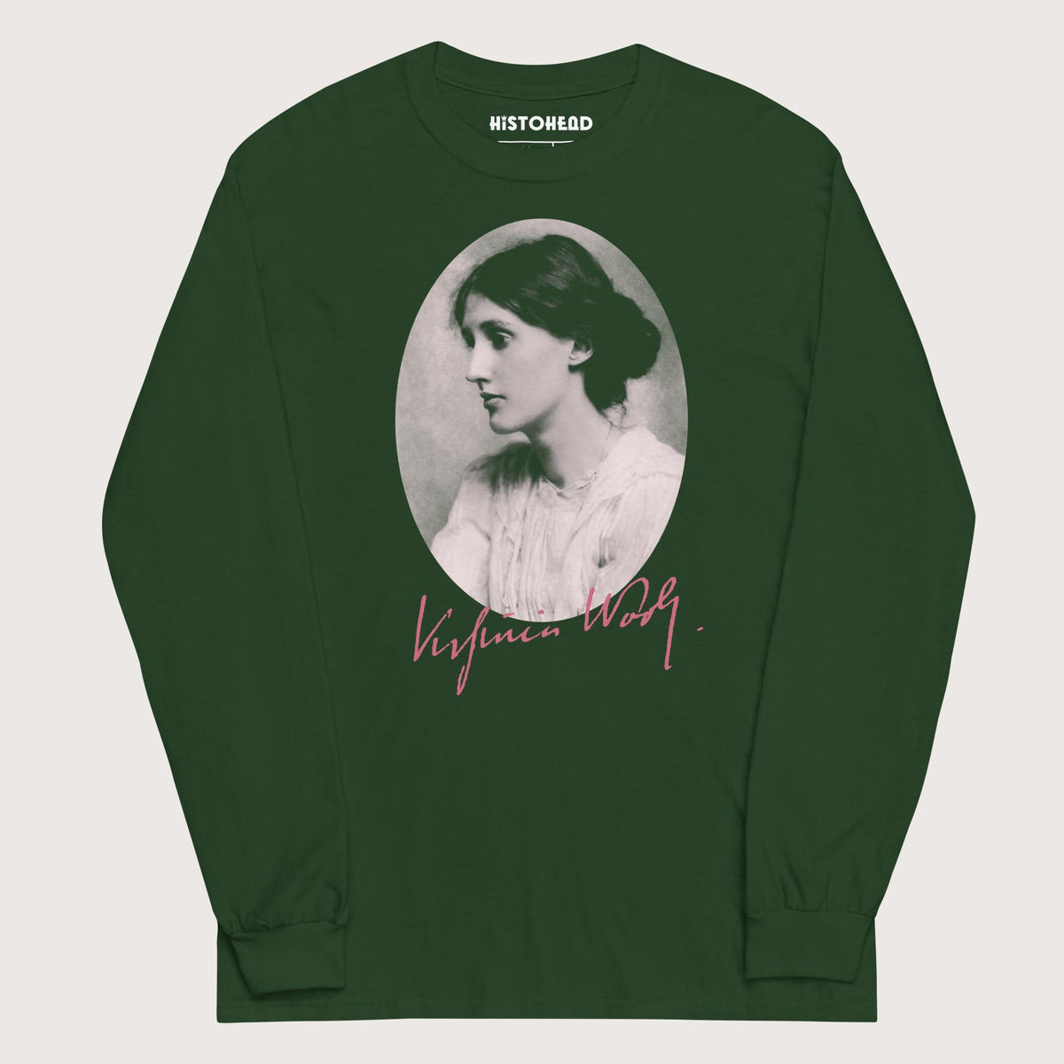 Forest Green Virginia Woolf - Long Sleeve - history buff gift by HistoHead