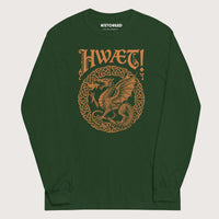 Forest Green Hwaet Dragon - Long Sleeve - history buff gift by HistoHead