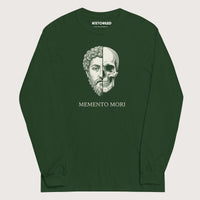 Forest Green Marcus Aurelius Skull - Long Sleeve - history buff gift by HistoHead