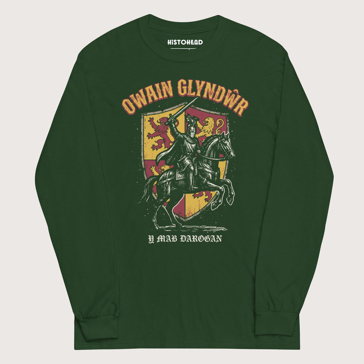 Forest Green Owain Glyndwr - Long Sleeve - history buff gift by HistoHead