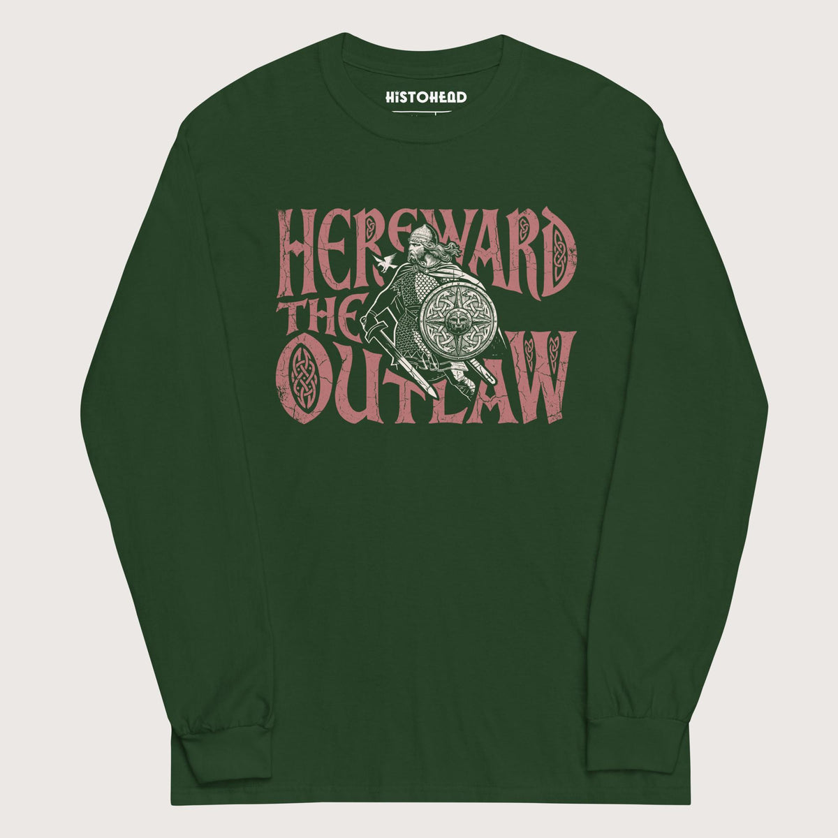 Forest Green Hereward the Outlaw - Long Sleeve - history buff gift by HistoHead