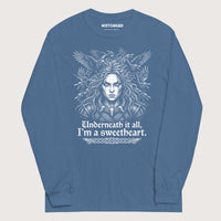 Indigo Blue The Morrigan Underneath I'm a Sweetheart - Long Sleeve - history buff gift by HistoHead