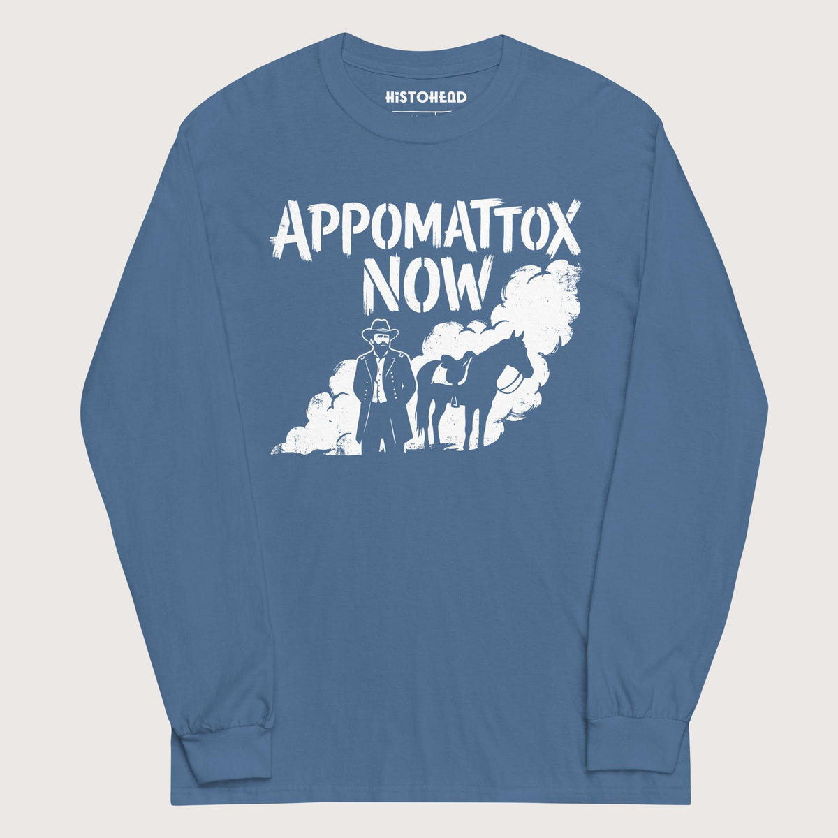 Indigo Blue Appomattox Now - Long Sleeve - history buff gift by HistoHead