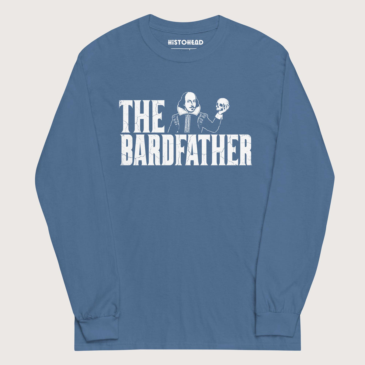 Indigo Blue Shakespeare The Bardfather - Long Sleeve - history buff gift by HistoHead