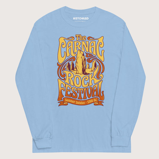 Light Blue Carnac Rock Festival - Long Sleeve - history buff gift by HistoHead