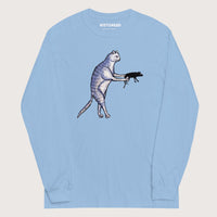 Light Blue Weird Medieval Cat's Mouse-Gun - Long Sleeve - history buff gift by HistoHead
