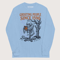 Light Blue Roanoke Colony Ghosting Since 1590 - Long Sleeve - history buff gift by HistoHead
