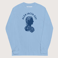 Light Blue Alea Iacta Est Caesar Quote - Long Sleeve - history buff gift by HistoHead