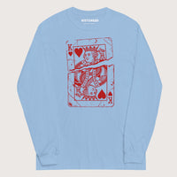 Light Blue Louis XVI Playing Card - Long Sleeve - history buff gift by HistoHead