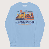 Light Blue Celebrate Diversity Stone Wonders - Long Sleeve - history buff gift by HistoHead