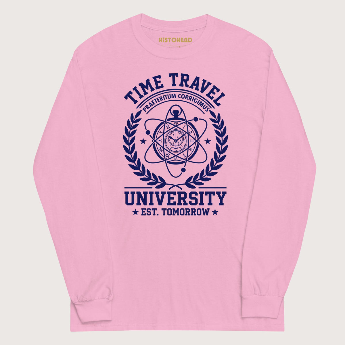 Light Pink Time Travel University - Long Sleeve - history buff gift by HistoHead