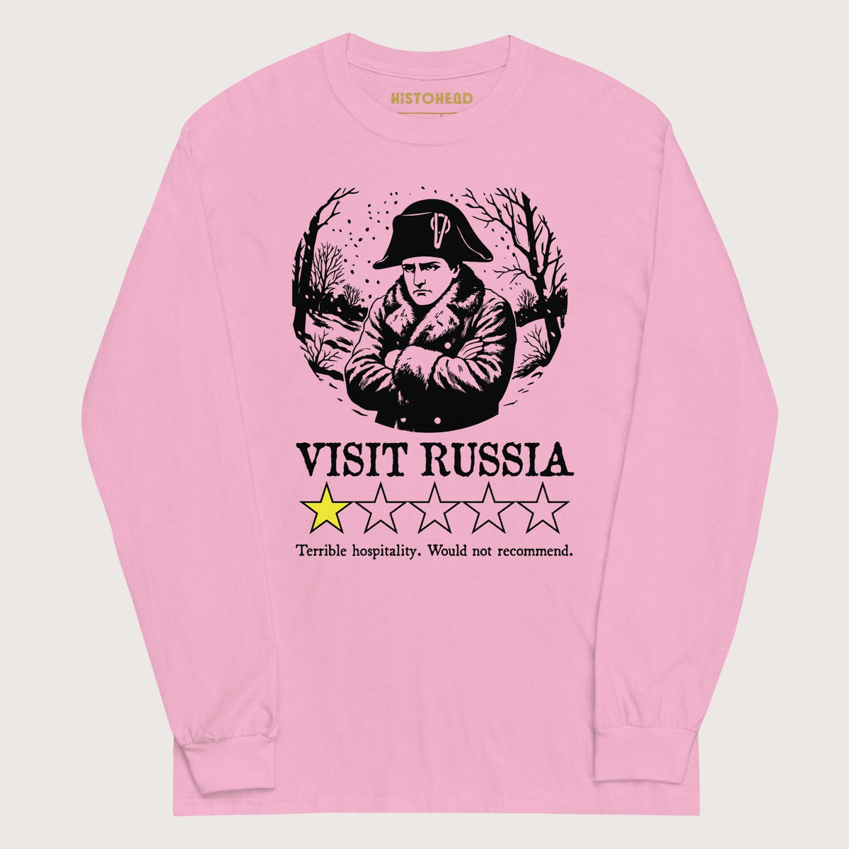 Light Pink Napoleon Visit Russia Review - Long Sleeve - history buff gift by HistoHead