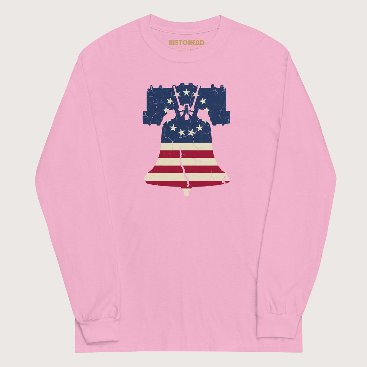 Light Pink Liberty Bell - Long Sleeve - history buff gift by HistoHead