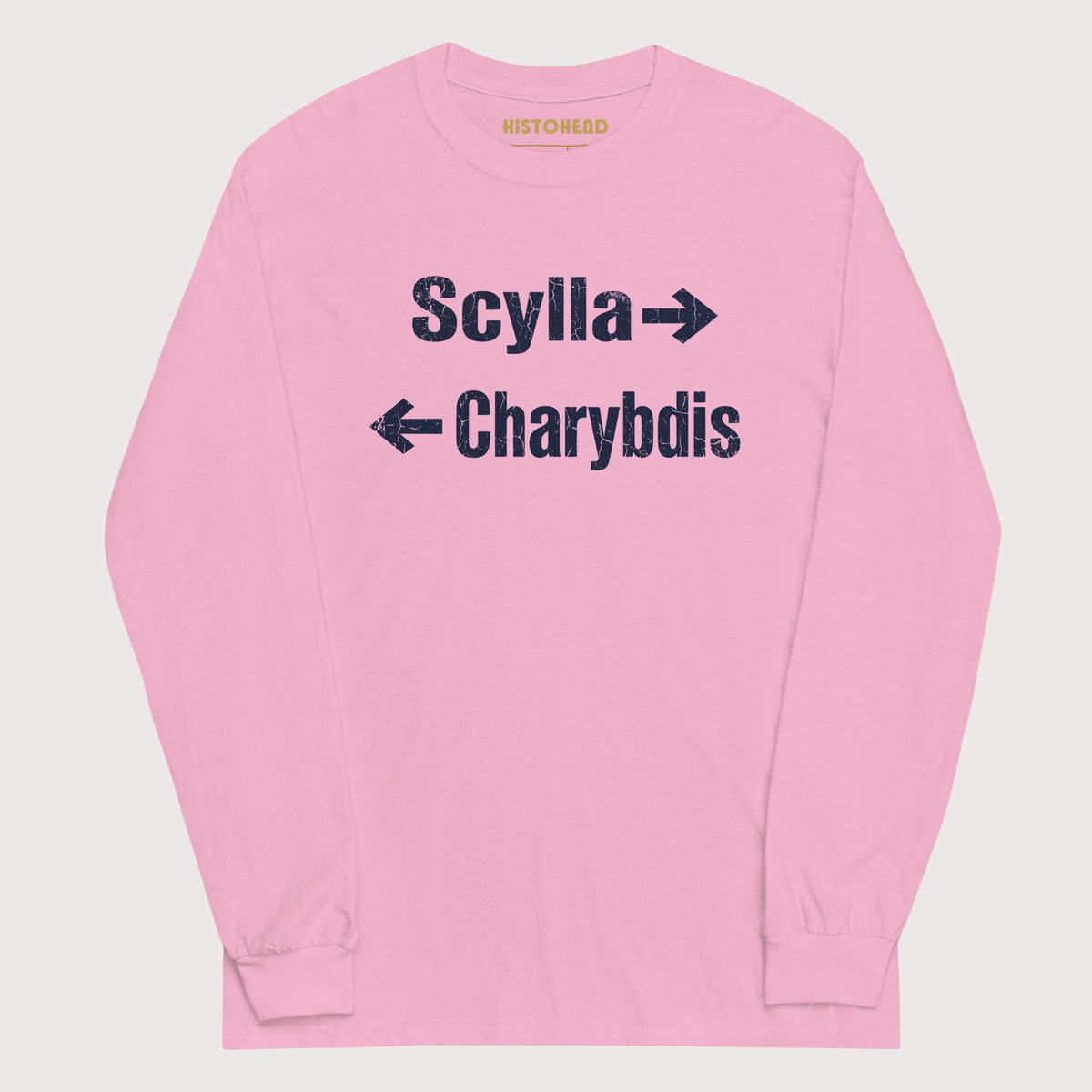 Light Pink Between Scylla and Charybdis - Long Sleeve - history buff gift by HistoHead