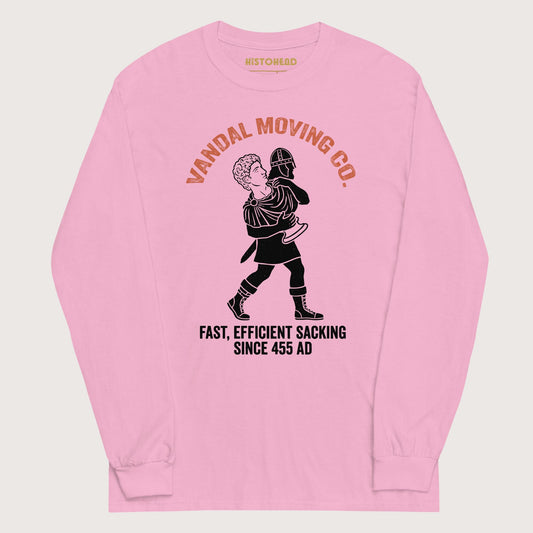 Light Pink Vandal Moving Co. - Long Sleeve - history buff gift by HistoHead